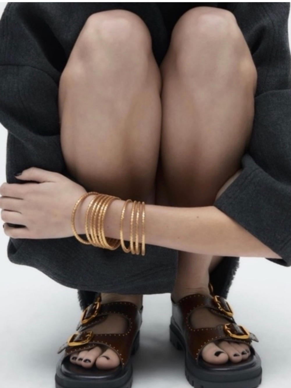 Zara Platform Buckle Sandals